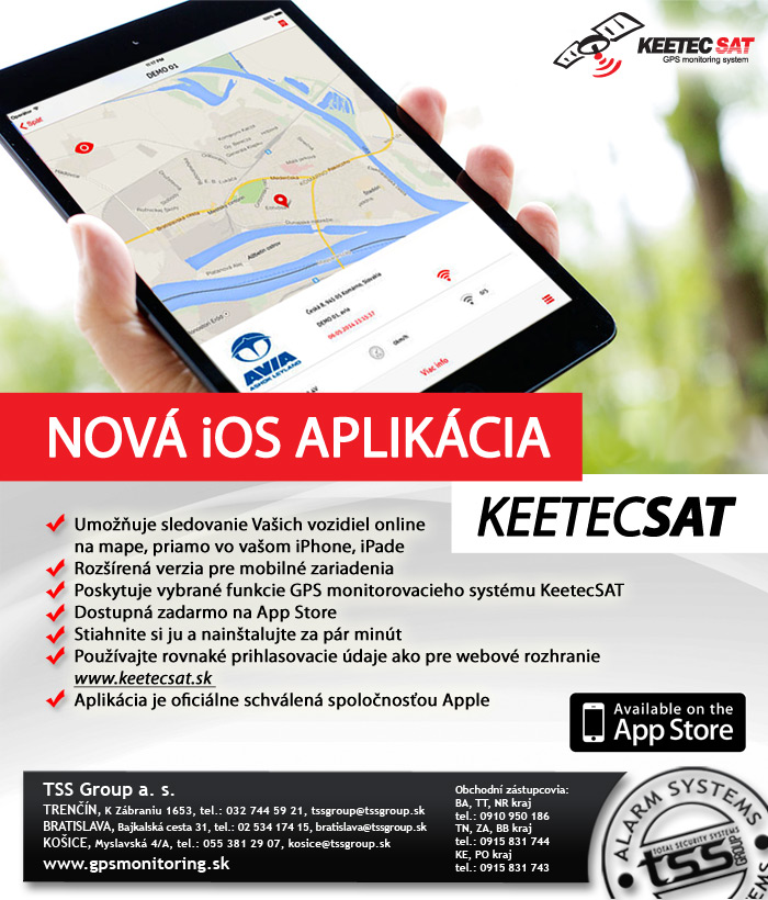 KeetecSAT iOS aplikácia