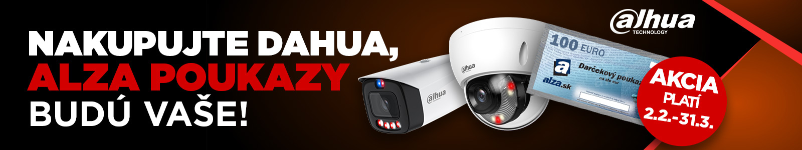 Akcia Dahua – ALZA poukaz 100 €