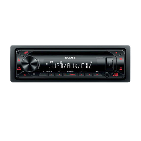 Autorádio SONY, 1 DIN s CD, AUX, USB, oranžové CDXG1301U.EUR