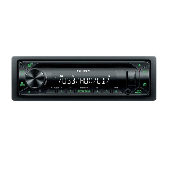 Autorádio SONY, 1 DIN s CD, AUX, USB, zelené CDXG1302U.EUR