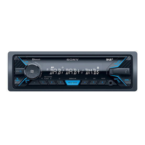 Autorádio SONY, 1DIN s USB, BT, DAB tuner, DSXA500DKITEI.EUR