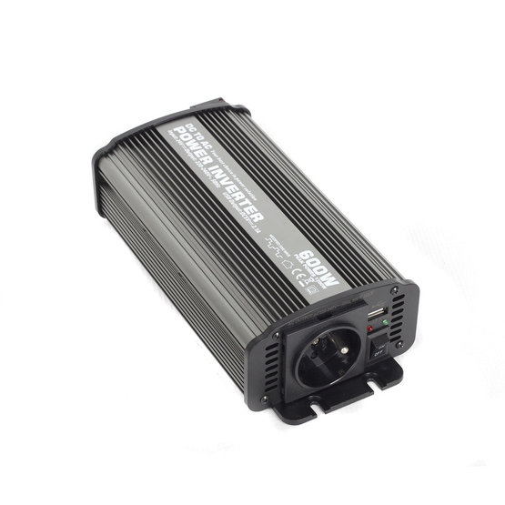 CAR600-24V Menič napätia z 24V na 230V + USB, 600W