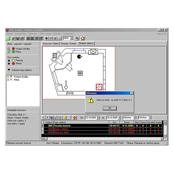 DSC Monitor 64  grafická nadstavba