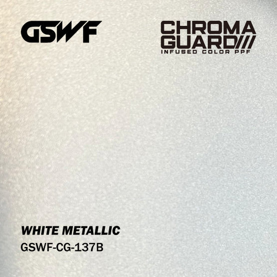GSWF WHITE METALLIC PPF fólia na ochranu laku, lesklá biela, metalická