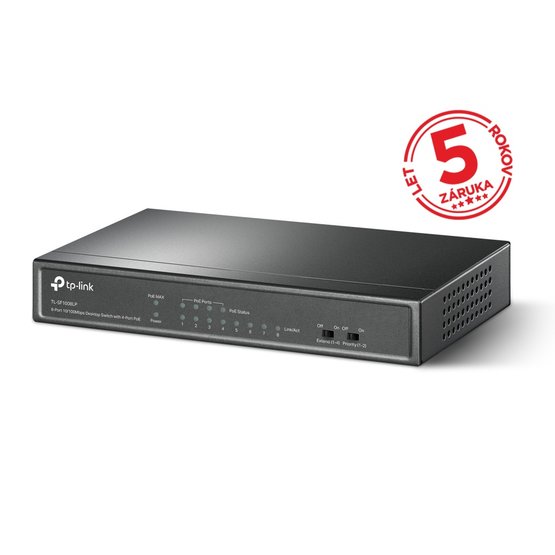 TP-link TL-SF1008LP 8portový PoE switch