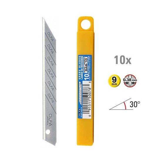 KF 120-SAB-10 náhradné čepele 9mm 30°, OLFA, 10ks k rezaču KF 100-SVR-2