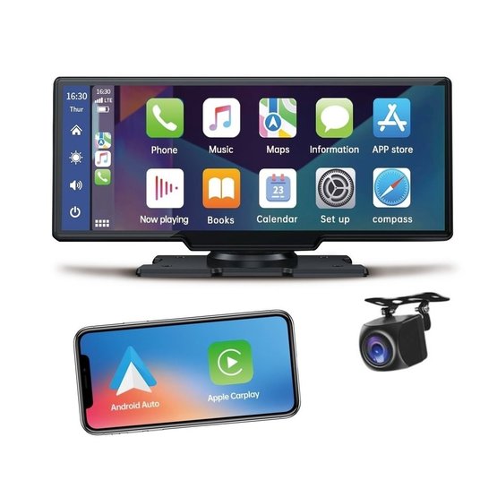 L07 Monitor10" AppleCarPlay AndroidAuto zrkadlenie, 2K+FHD DVR