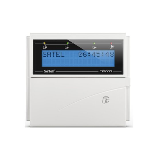 Satel ACCO-KLCDR-BW LCD klávesnica s RFID čítačkou