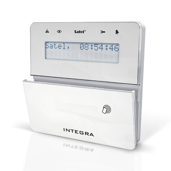 Satel INT-KLFR-WSW LCD klávesnica s dvierkami a RFID