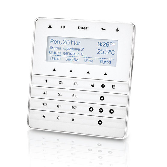 Satel INT-KSG-WSW dotyková klávesnica s LCD