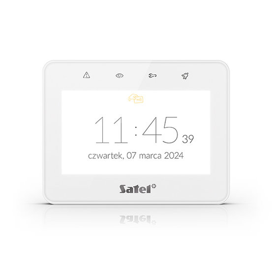 Satel INT-TSG2R-W 4,3” ovládací panel s čítačkou