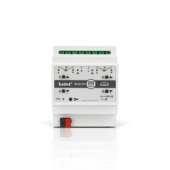Satel KNX-BSA 12H dvojkanálový ovládač na žalúzie/rolety