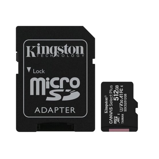 SD CARD 512GB Kingston Mikro SD s adaptérom
