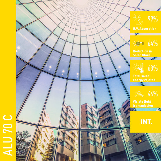 Solar Screen ALU 70 C R183 protislnečná interiérová fólia zrkadlová