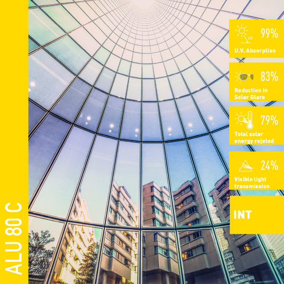 Solar Screen ALU 80 C protislnečná interiérová fólia zrkadlová