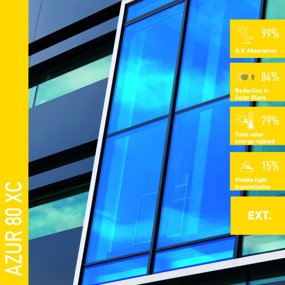 Solar Screen AZUR 80 XC protislnečná exteriérová fólia modrá