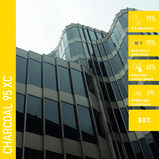 Solar Screen CHARCOAL 95 XC protislnečná exteriérová fólia čierna