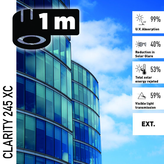 Solar Screen CLARITY 45 XC (bm) protislnečná exteriérová fólia číra