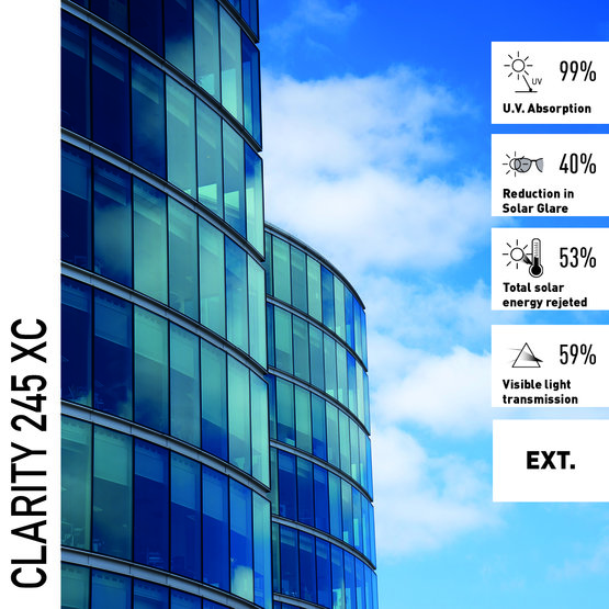 Solar Screen CLARITY 45 XC protislnečná exteriérová fólia číra