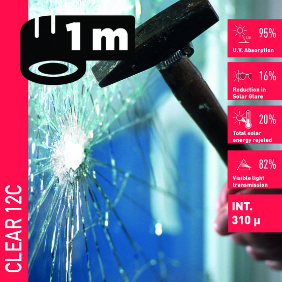 Solar Screen CLEAR 12 C (bm) bezpečnostná interiérová fólia
