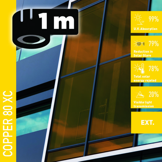 Solar Screen COPPER 80 XC (bm) protislnečná exteriérová fólia medená