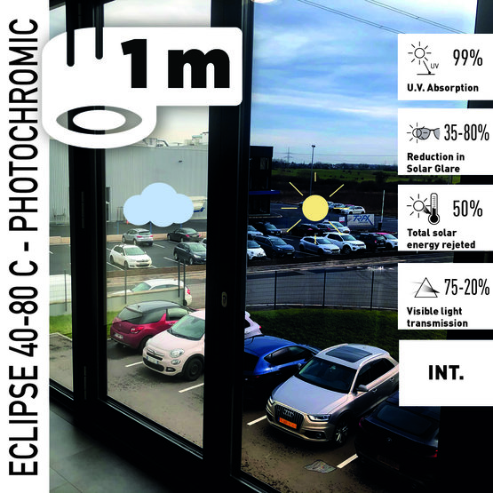 Solar Screen ECLIPSE 40-80 C (bm) fotochromatická interiérová fólia