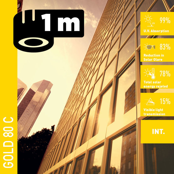 Solar Screen GOLD 80 C (bm) protislnečná interiérová fólia zlatá