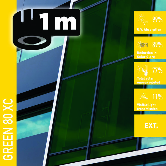 Solar Screen GREEN 80 XC (bm) protislnečná exteriérová fólia zelená