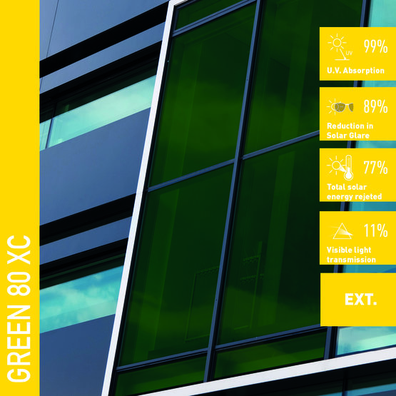 Solar Screen GREEN 80 XC protislnečná exteriérová fólia zelená