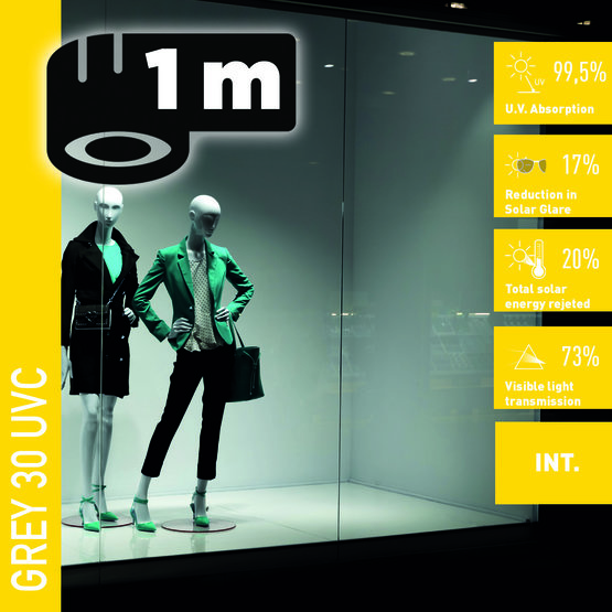 Solar Screen GREY 30 UVC anti-UV interiérová fólia 1m