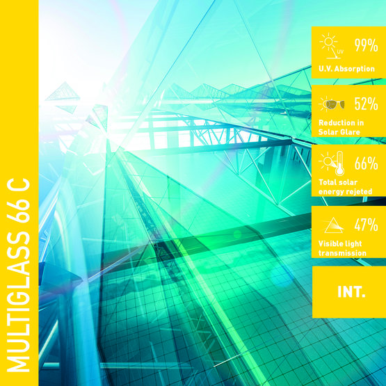 Solar Screen MULTIGLASS 66 C protislnečná interiérová fólia tónovaná
