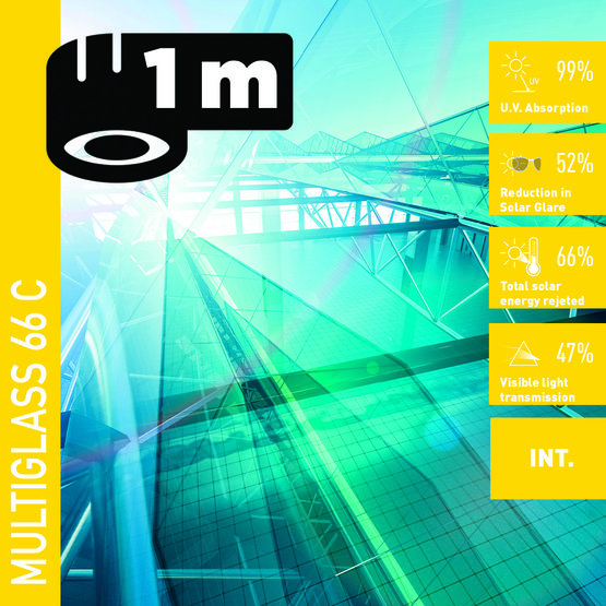 Solar Screen MULTIGLASS 66 C R122 (bm) protislnečná interiérová fólia tónovaná