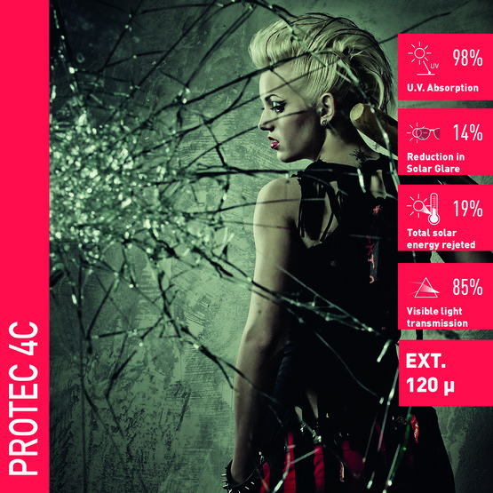 Solar Screen PROTEC 4 C anti-graffiti interiérová fólia