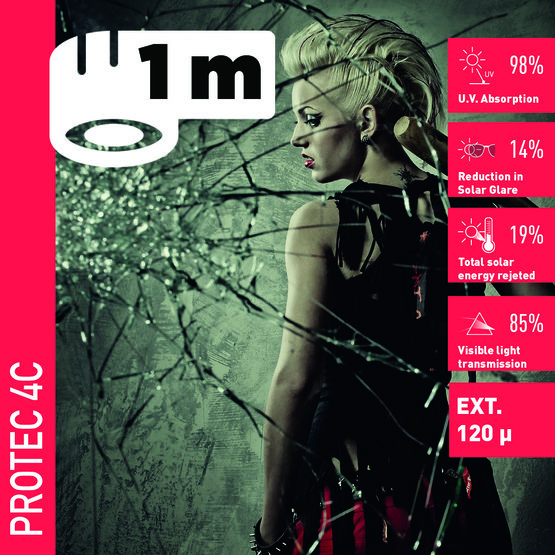 Solar Screen PROTEC 4 C (bm) anti-graffiti interiérová fólia