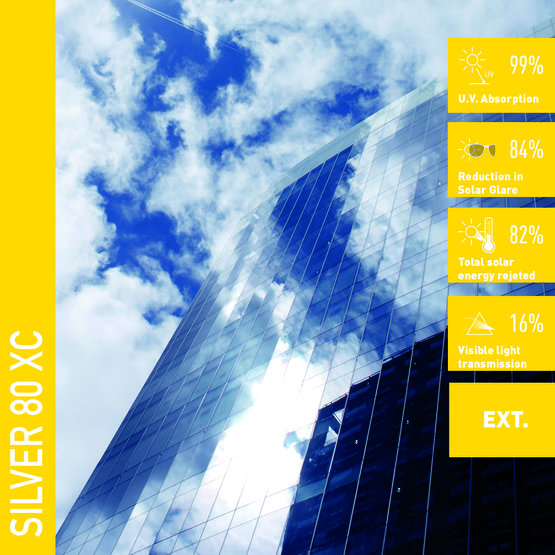 Solar Screen SILVER 80 XC protislnečná exteriérová fólia zrkadlová