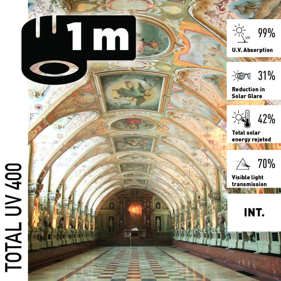 Solar Screen TOTAL UV 400 (bm) anti-UV interiérová fólia svetlošedá 1m