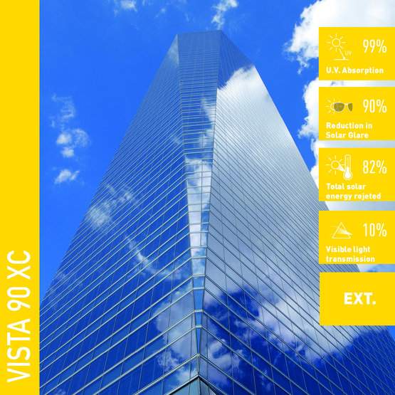 Solar Screen VISTA 90 XC protislnečná exteriérová fólia zrkadlová