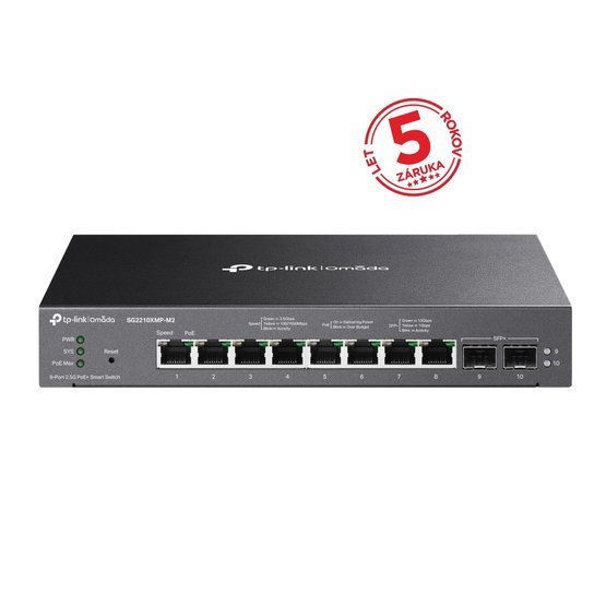 TP-Link TL-SG2210XMP-M2 Omada 10portový PoE+ switch