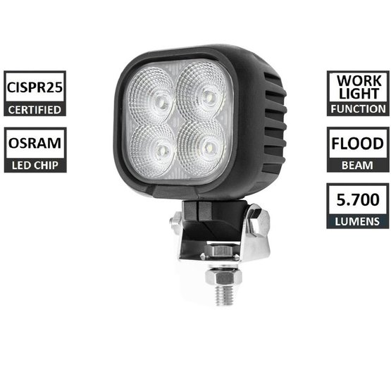 WL 0801-40 Pracovné LED svetlo, 9-32V, 3.600lm, Flood, CISPR certifikát