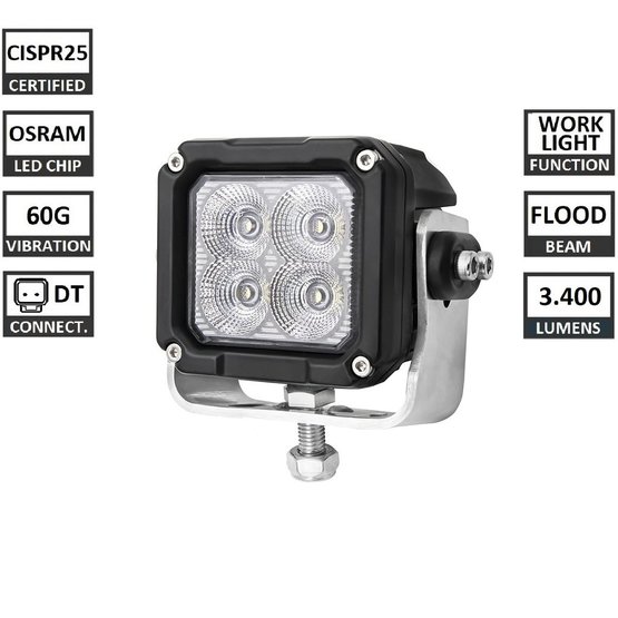 WL 0807-40 Pracovné LED svetlo, 9-32V, 3.400lm, Flood, 60G, CISPR certifikát