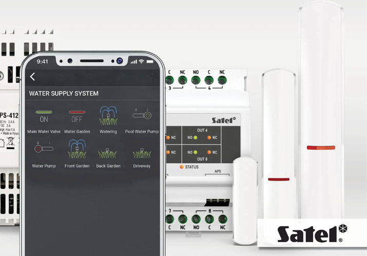 Satel Integra – príklad konfigurácie na ovládanie elektromagnetického vodovodného ventilu