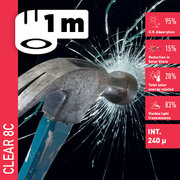 Solar Screen CLEAR 8 C (bm) bezpečnostná interiérová fólia