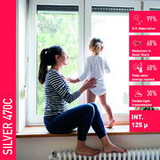 Solar Screen SILVER 470 C protislnečná interiérová fólia zrkadlová