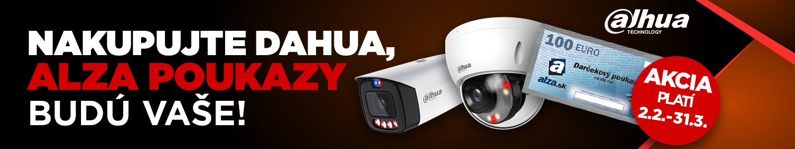 Akcia Dahua – ALZA poukaz 100 €